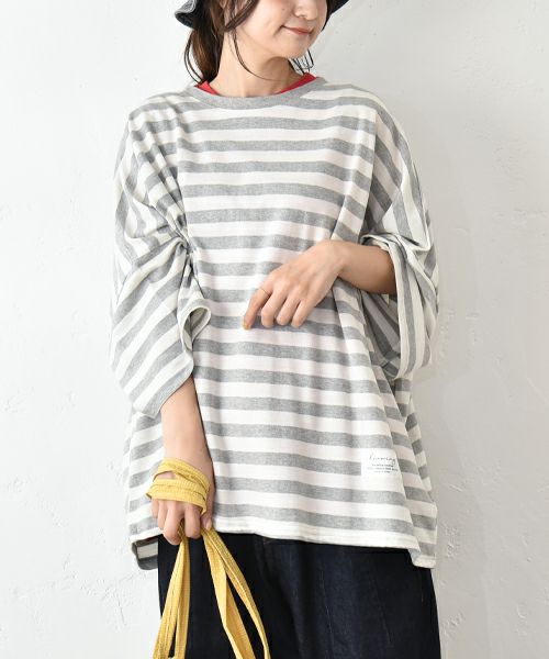 Chatouiller ボーダーカットソー IN THE MARKET｜5分袖ボーダーカットソー [[C-2402]][C] | ma28