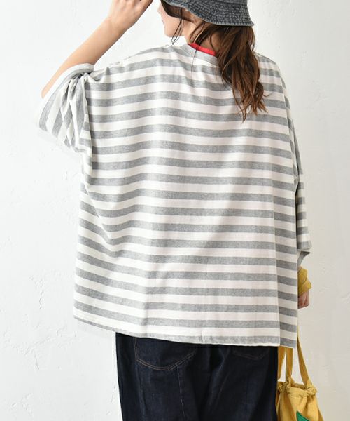 IN THE MARKET｜5分袖ボーダーカットソー [[C-2402]][C]