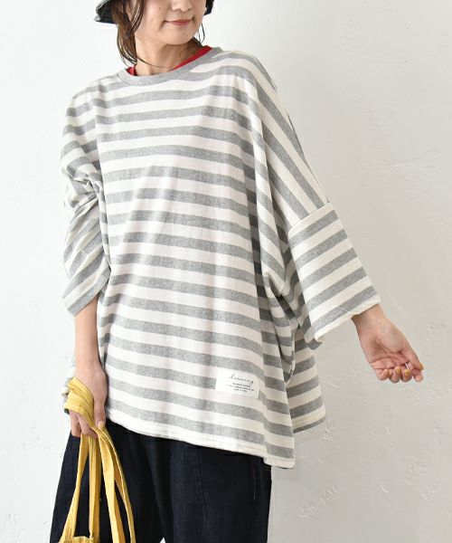IN THE MARKET｜5分袖ボーダーカットソー [[C-2402]][C]