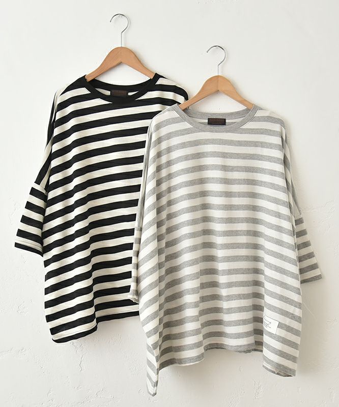  IN THE MARKET｜5分袖ボーダーカットソー [[C-2402]][C]