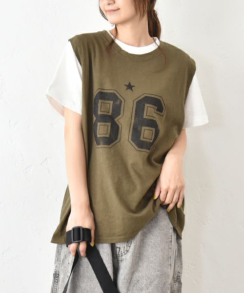 IN THE MARKET｜ノースリーブプリントカットソー [[C-2406]][C]