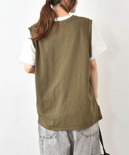 IN THE MARKET｜ノースリーブプリントカットソー [[C-2406]][C]