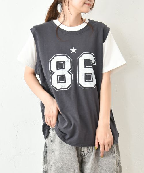 IN THE MARKET｜ノースリーブプリントカットソー [[C-2406]][C]