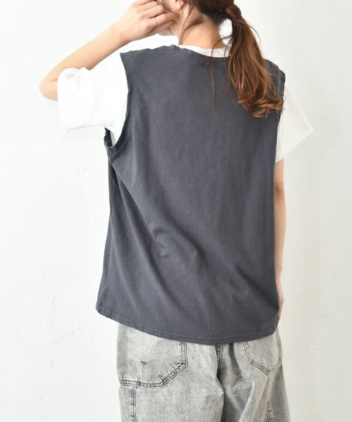 IN THE MARKET｜ノースリーブプリントカットソー [[C-2406]][C]