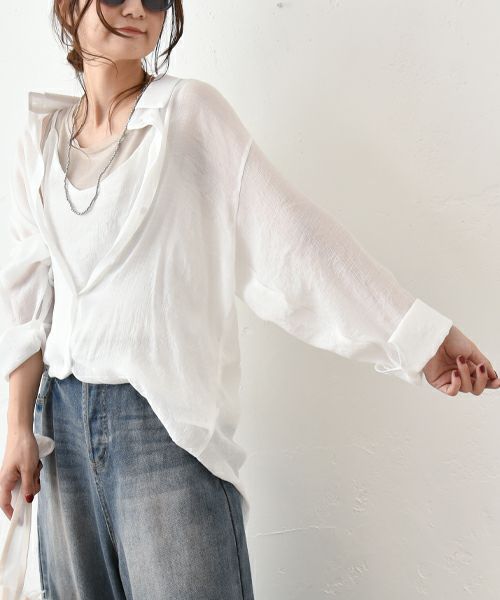HUMS｜シャツ風プルオーバー [[C-5088]][C]
