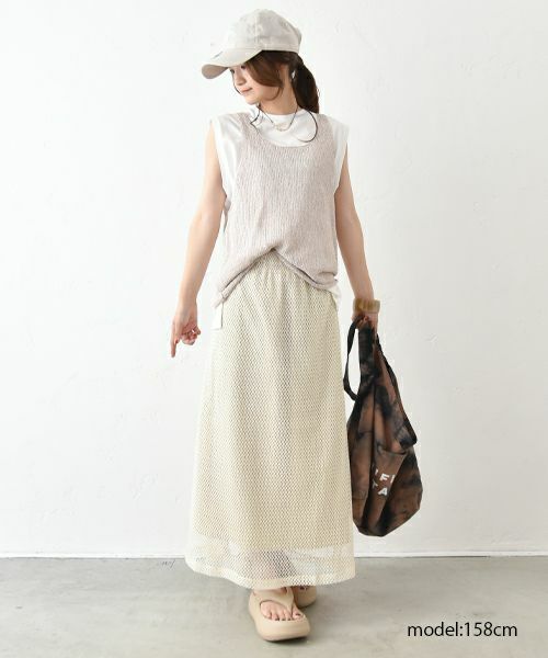 HUMS｜メッシュスカート [[500352]][C]