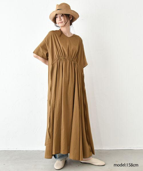 OMEKASI｜前絞りデザインワンピース [[hag-154]][C]OMEKASI｜前絞りデザインワンピース [[hag-154]][C]