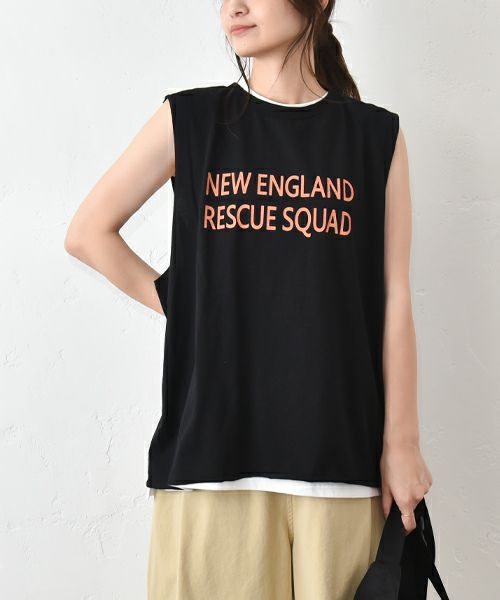 Our.｜ノースリーブロゴカットソー [[C-9043]][C]