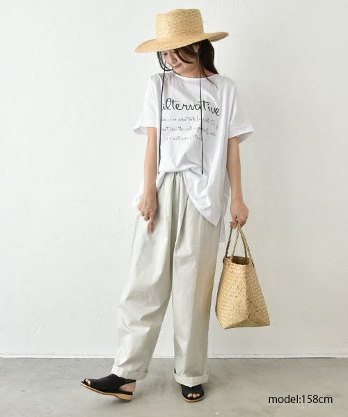 hagumu｜ロゴワイドカットソー [[C-748]][C]