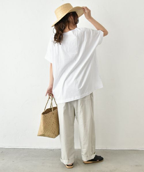 hagumu｜ロゴワイドカットソー [[C-748]][C]