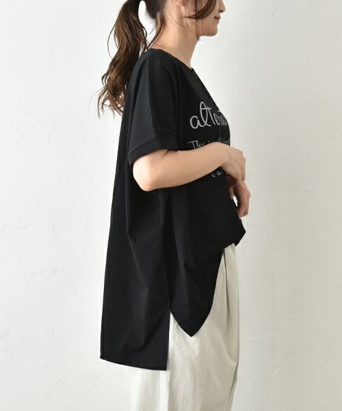 hagumu｜ロゴワイドカットソー [[C-748]][C]