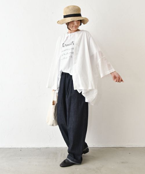 hagumu｜ロゴワイドカットソー [[C-748]][C]