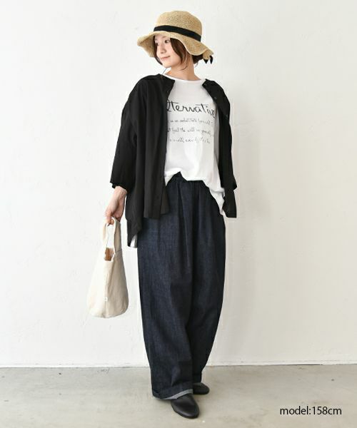 hagumu｜ロゴワイドカットソー [[C-748]][C]