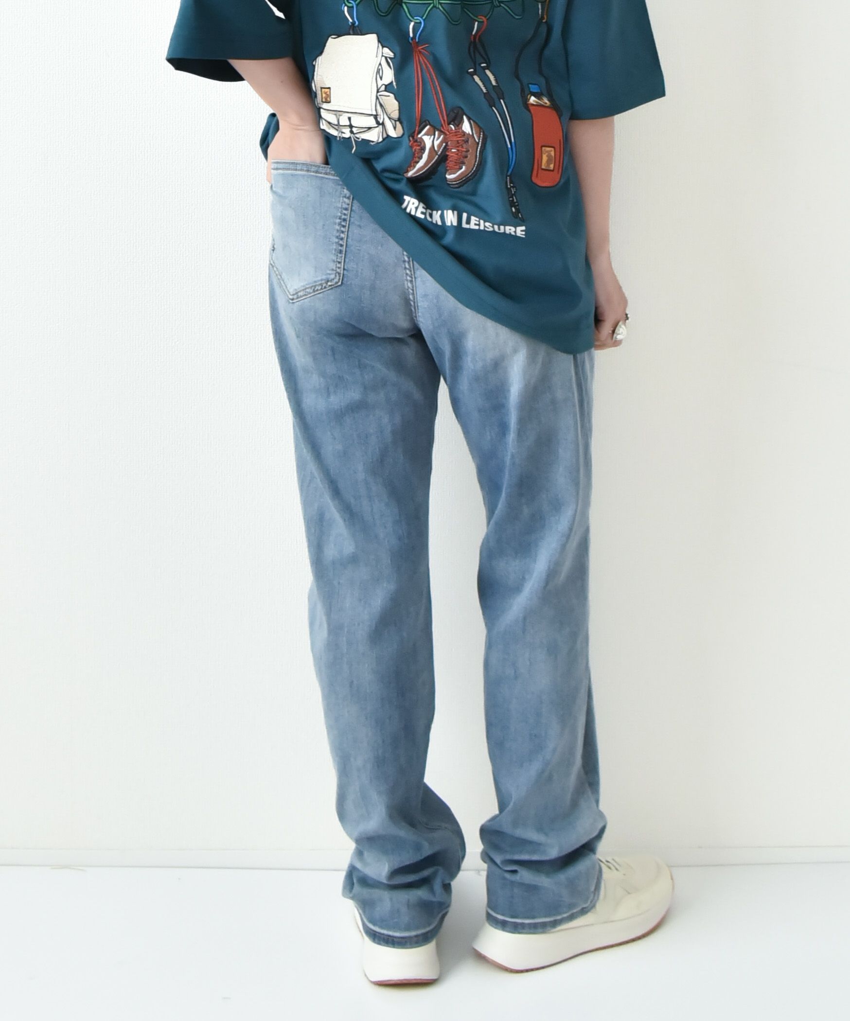 day standard｜接触冷感ストレッチデニム　レギュラーストレートパンツ [[X2-127A]][D]