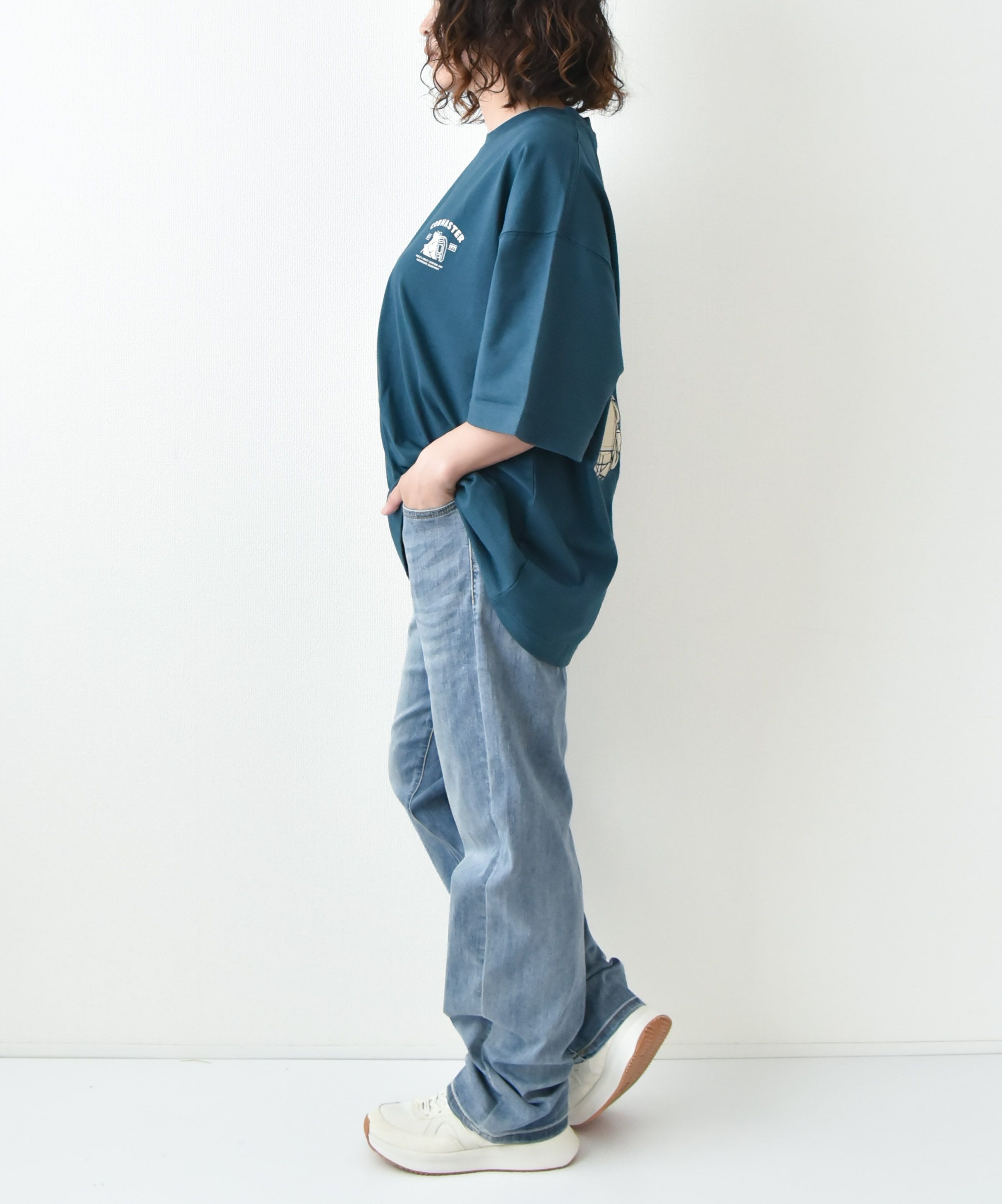 day standard｜接触冷感ストレッチデニム　レギュラーストレートパンツ [[X2-127A]][D]