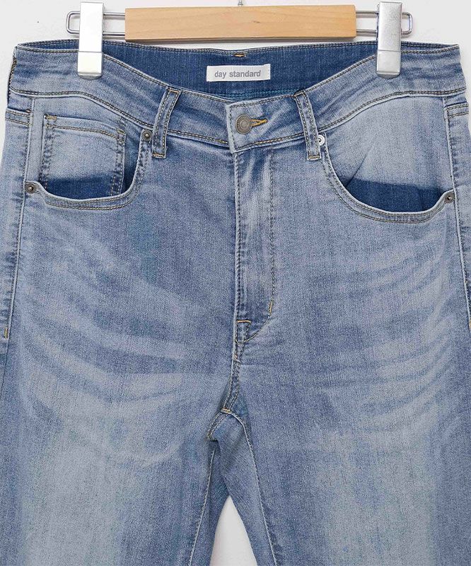 day standard｜接触冷感ストレッチデニム　レギュラーストレートパンツ [[X2-127A]][D]