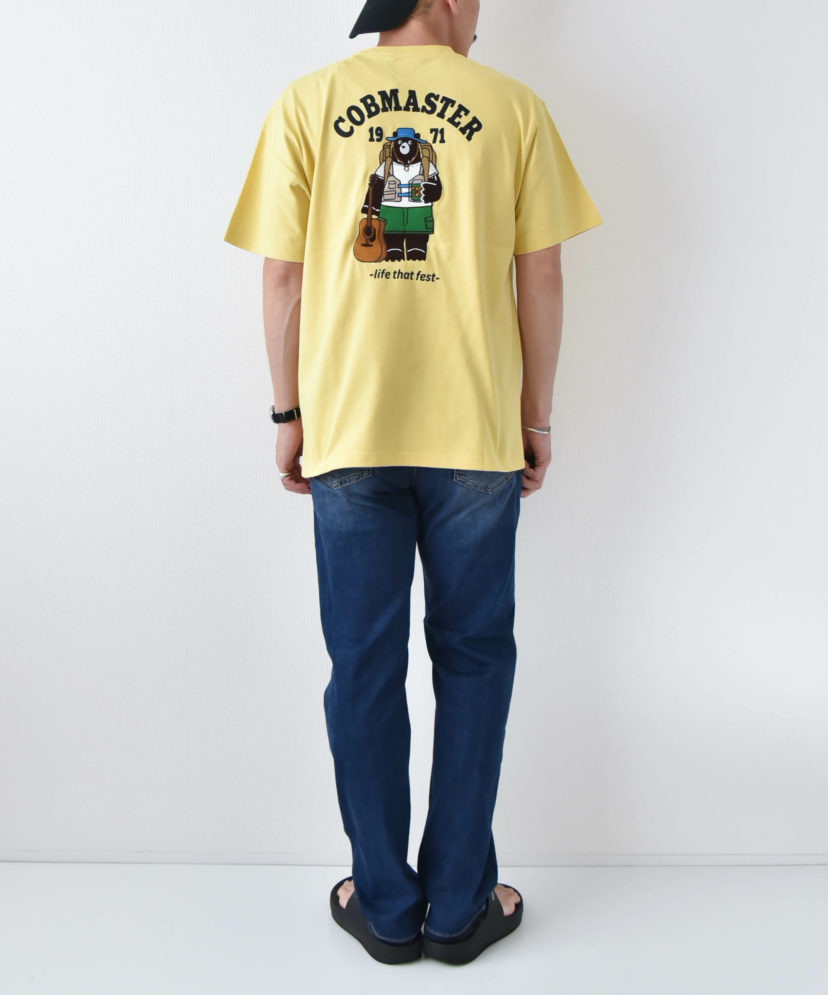 COB MASTER｜吸水速乾天竺　刺繍×プリント　ベーシックポケットTEE（フェスベアー） [[437504]][D]