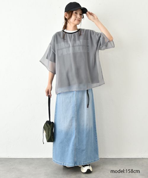 eka::｜2枚重ねロゴプリントTee [[1611873]][C]