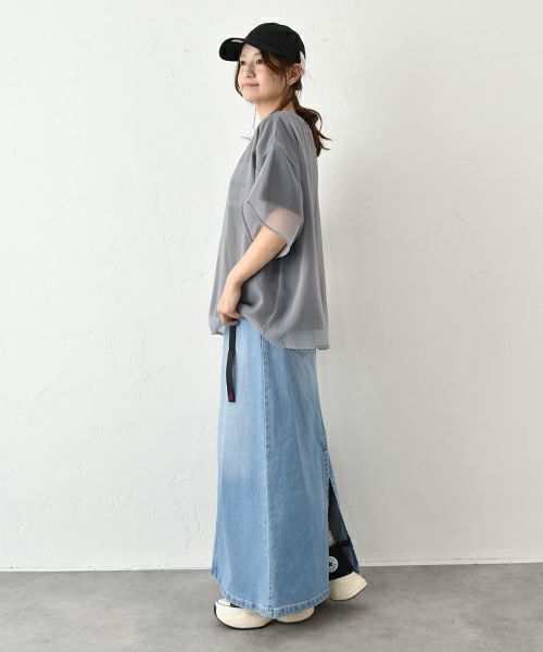 eka::｜2枚重ねロゴプリントTee [[1611873]][C]