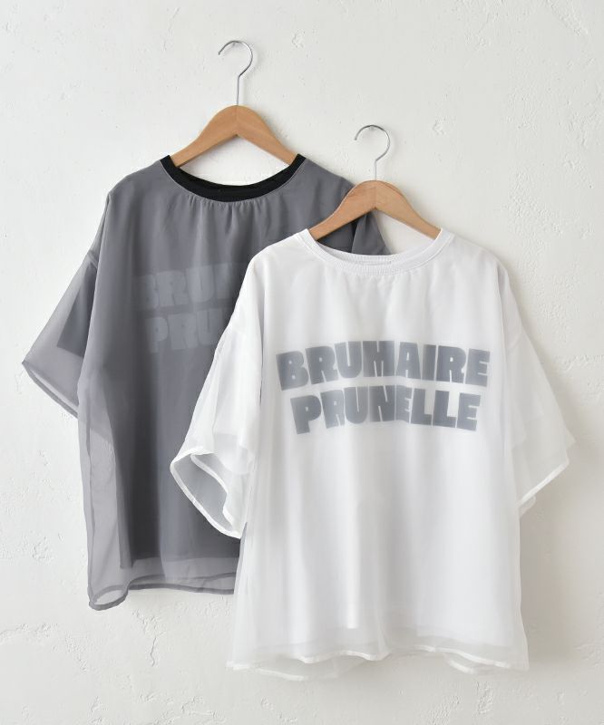  eka::｜2枚重ねロゴプリントTee [[1611873]][C]