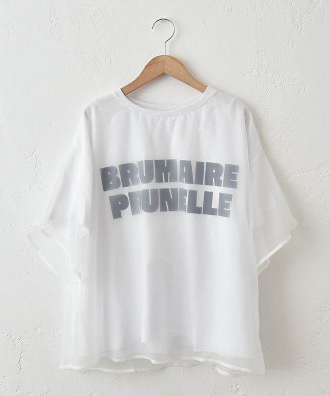  eka::｜2枚重ねロゴプリントTee [[1611873]][C]