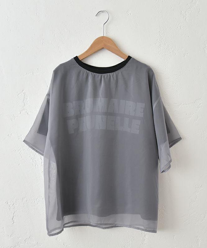  eka::｜2枚重ねロゴプリントTee [[1611873]][C]