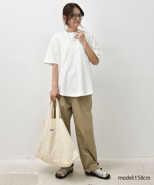 her.｜コットンナイロンゆるテーパードパンツ [[CE3PT240501B]][C]