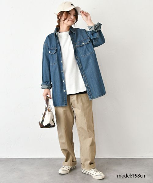 her.｜コットンナイロンゆるテーパードパンツ [[CE3PT240501B]][C]