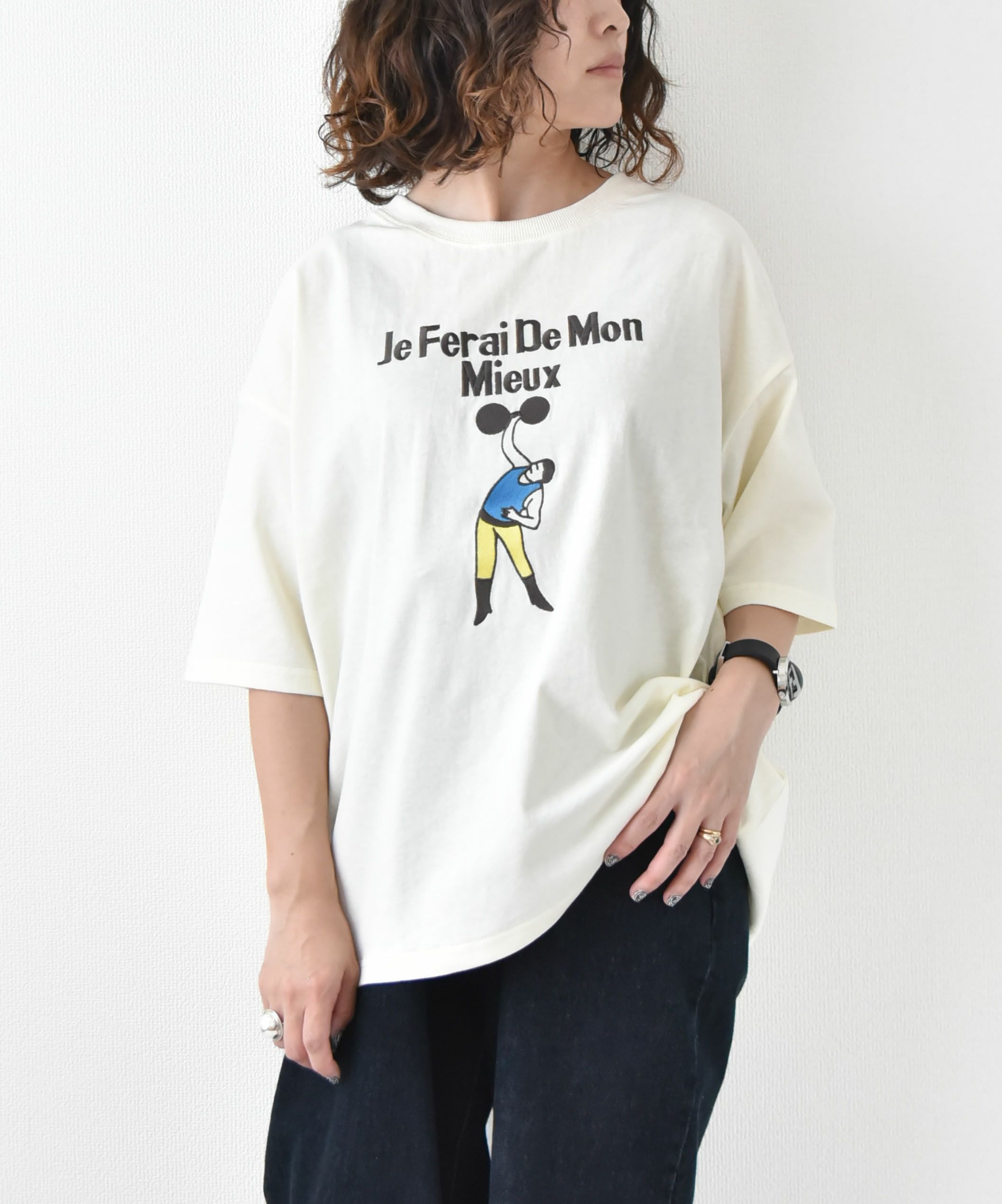 KAKELA&TRANQUIL｜レスラー刺繍Tシャツ [[12504-224-10]][D]