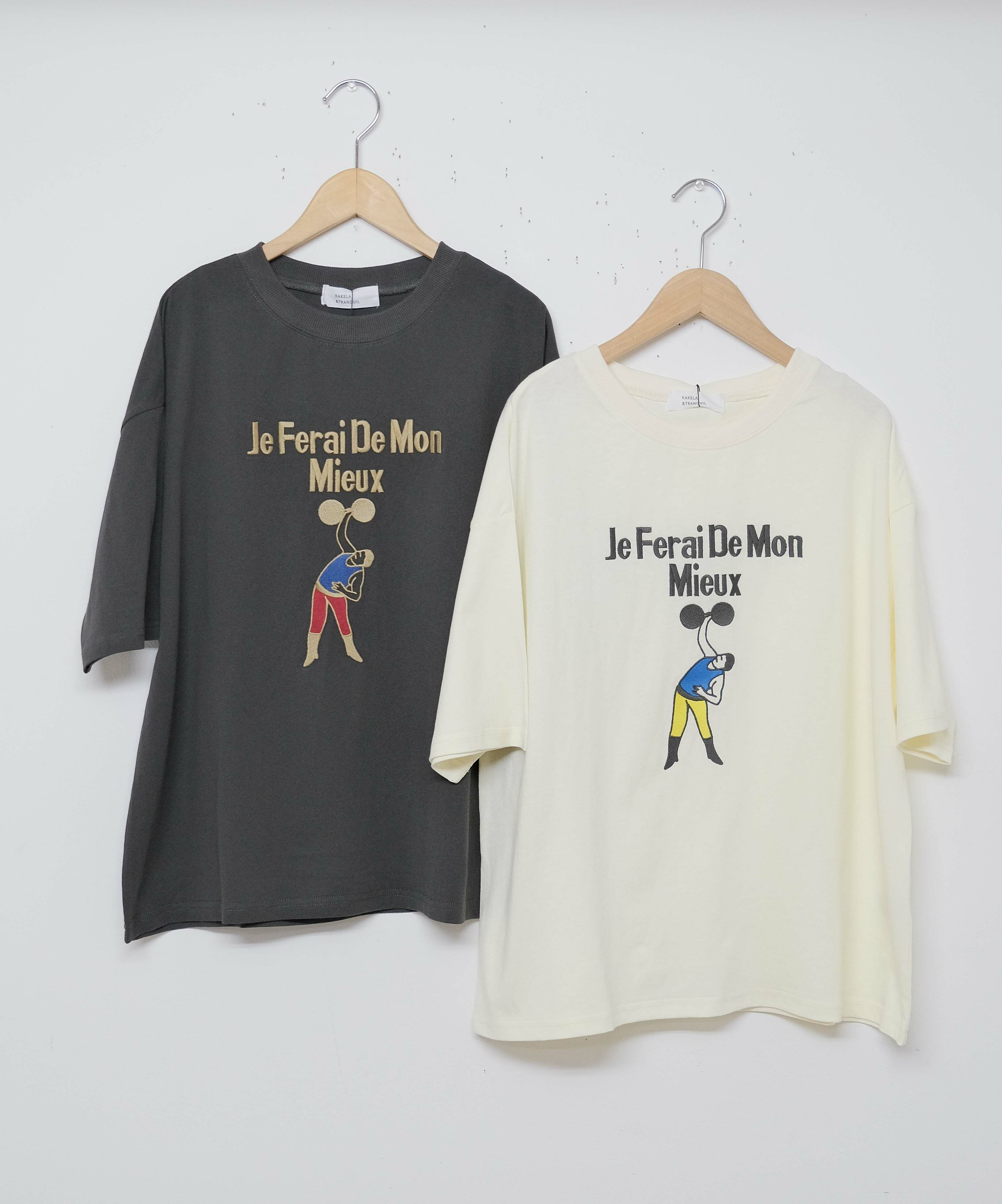 KAKELA&TRANQUIL｜レスラー刺繍Tシャツ [[12504-224-10]][D]