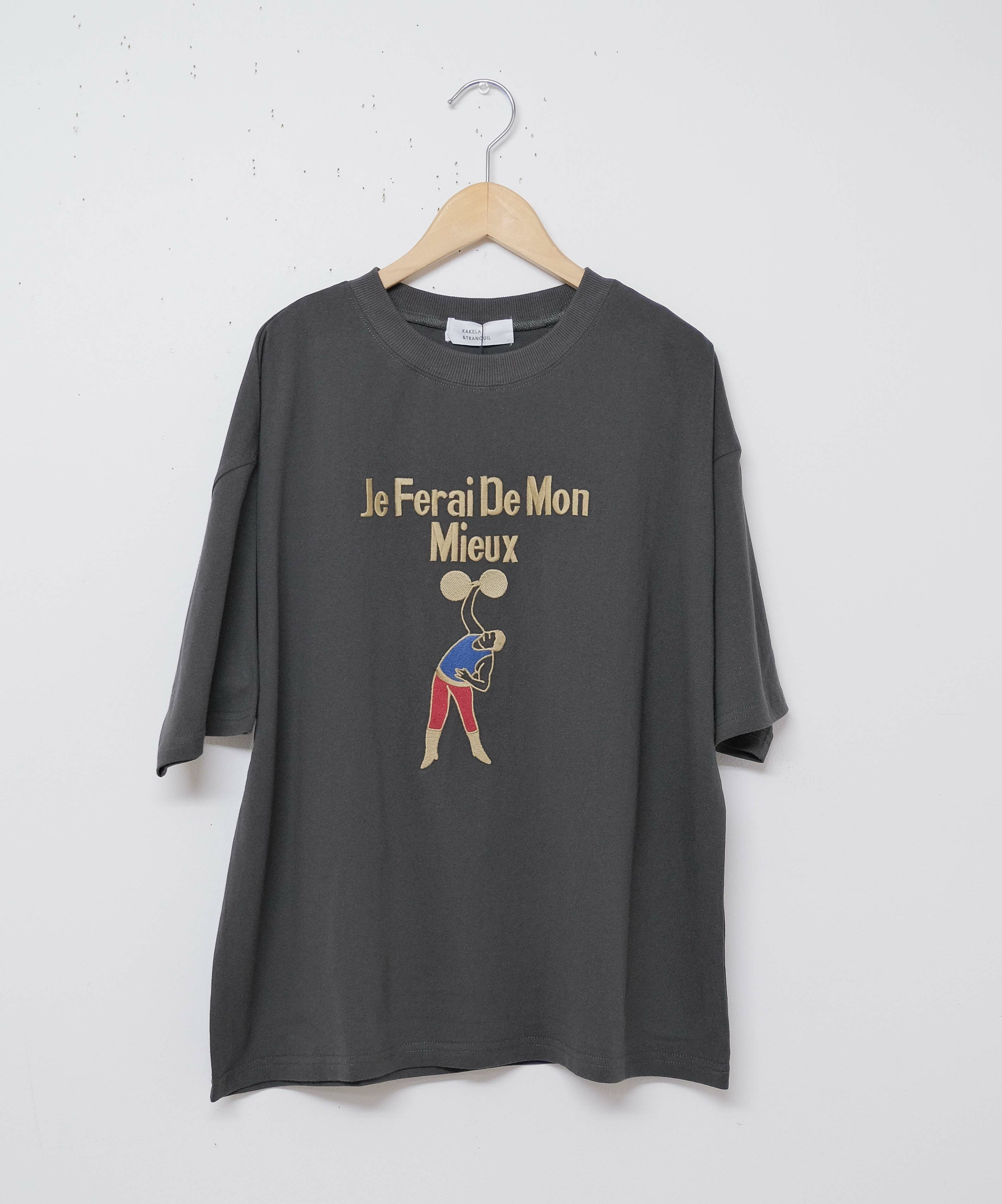 KAKELA&TRANQUIL｜レスラー刺繍Tシャツ [[12504-224-10]][D]