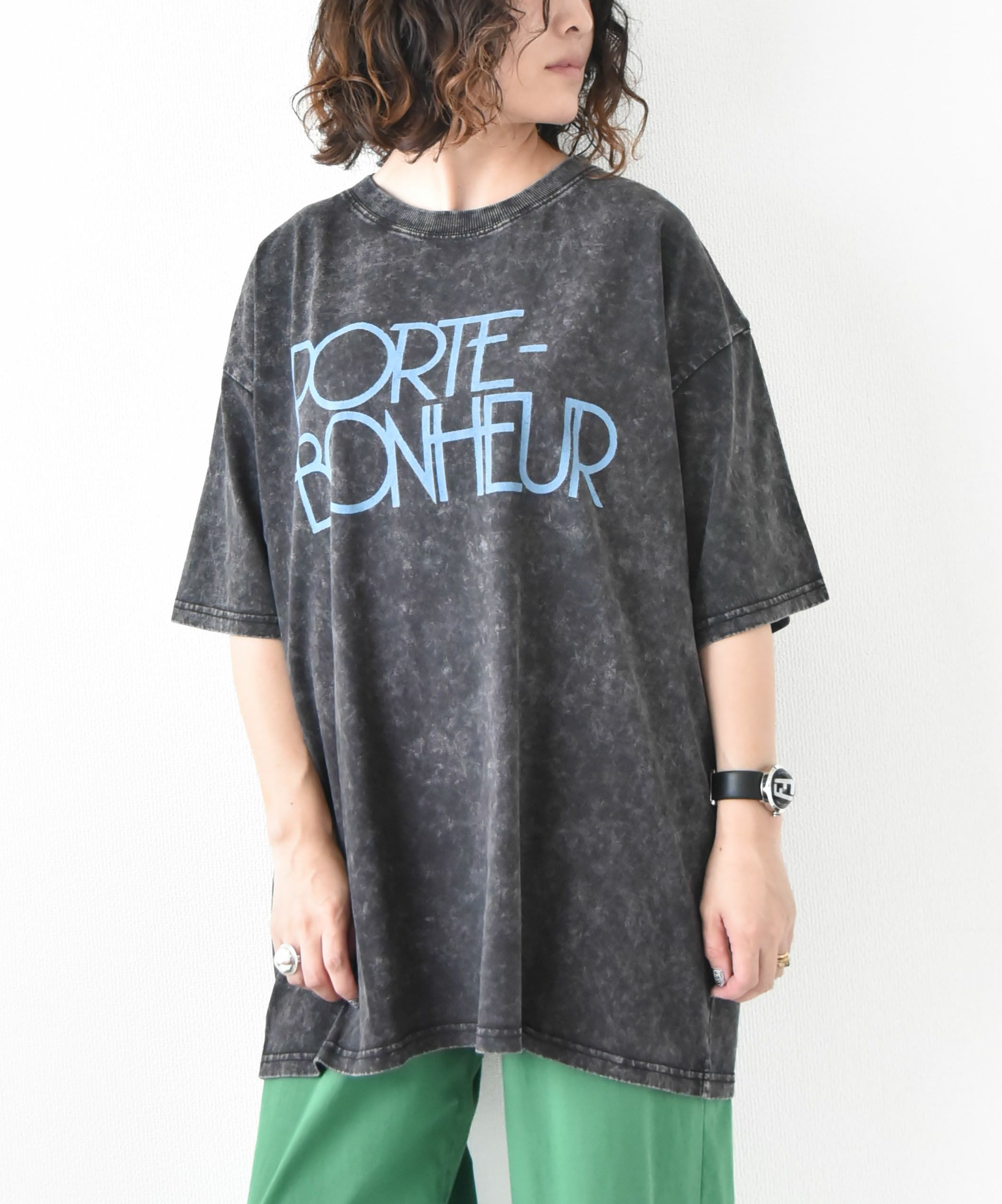 KAKELA&TRANQUIL｜ロゴプリントロングTシャツ [[12504-229-10]][D]