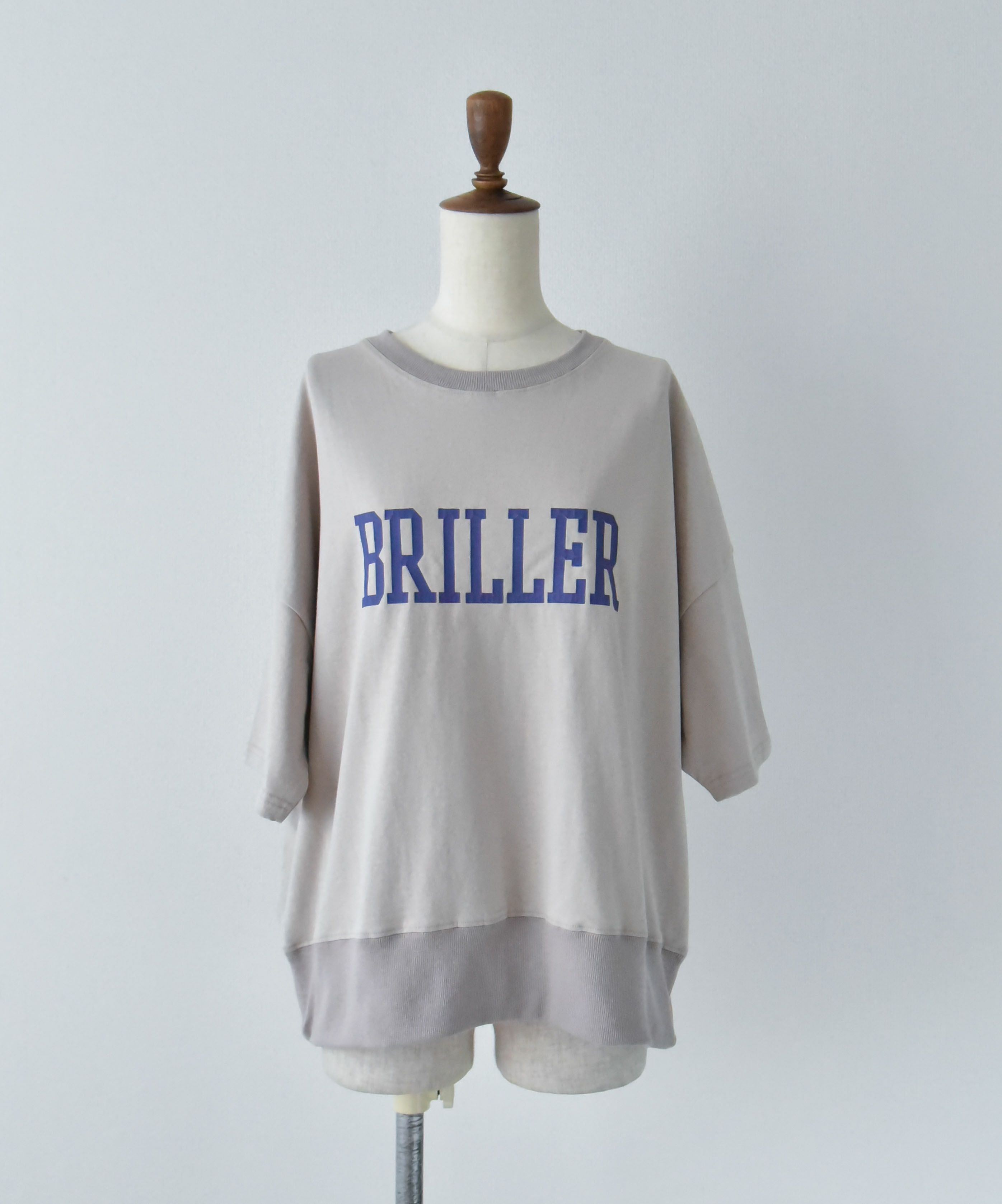 KAKELA&TRANQUIL｜裾リブカレッジロゴプリントクルー [[12505-245-10]]