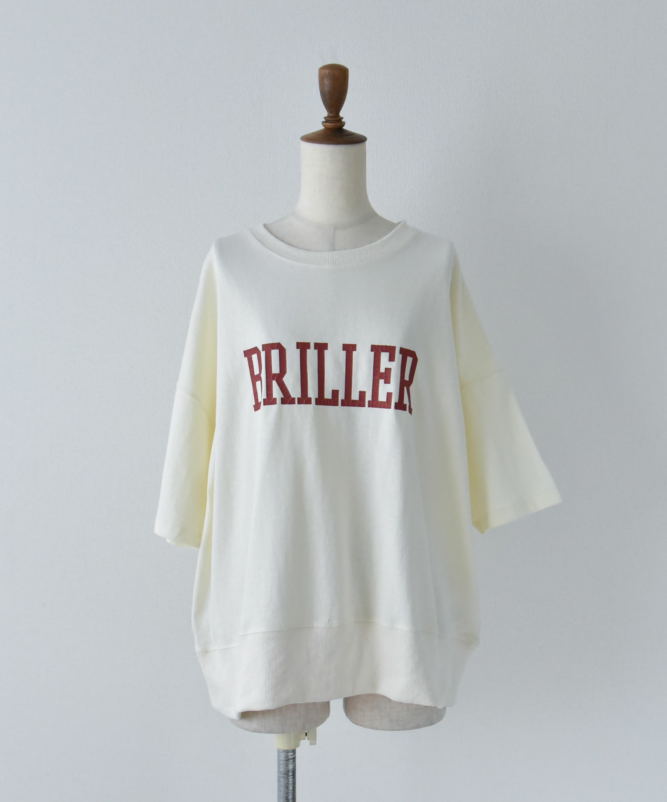 KAKELA&TRANQUIL｜裾リブカレッジロゴプリントクルー [[12505-245-10]]