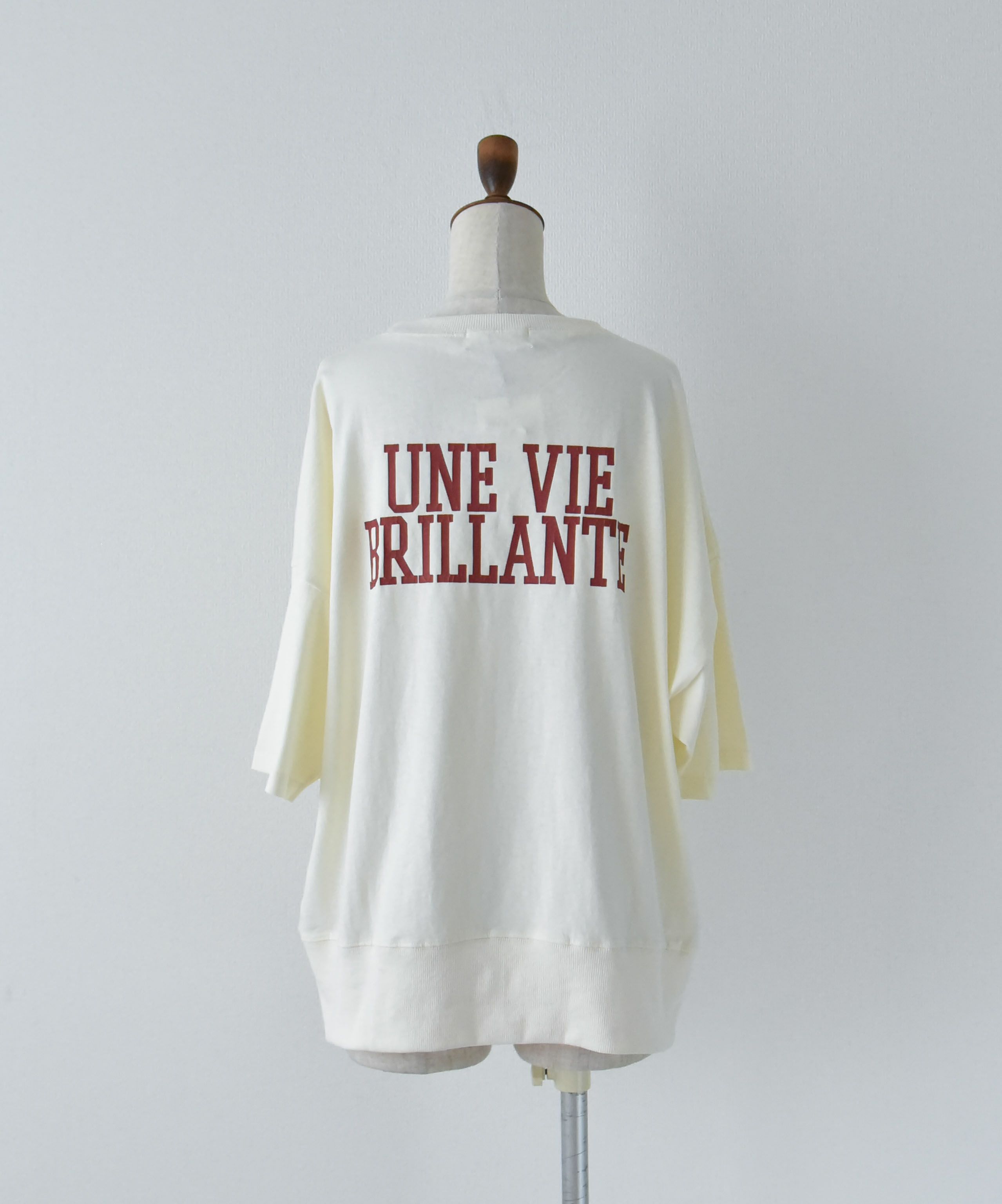 KAKELA&TRANQUIL｜裾リブカレッジロゴプリントクルー [[12505-245-10]]