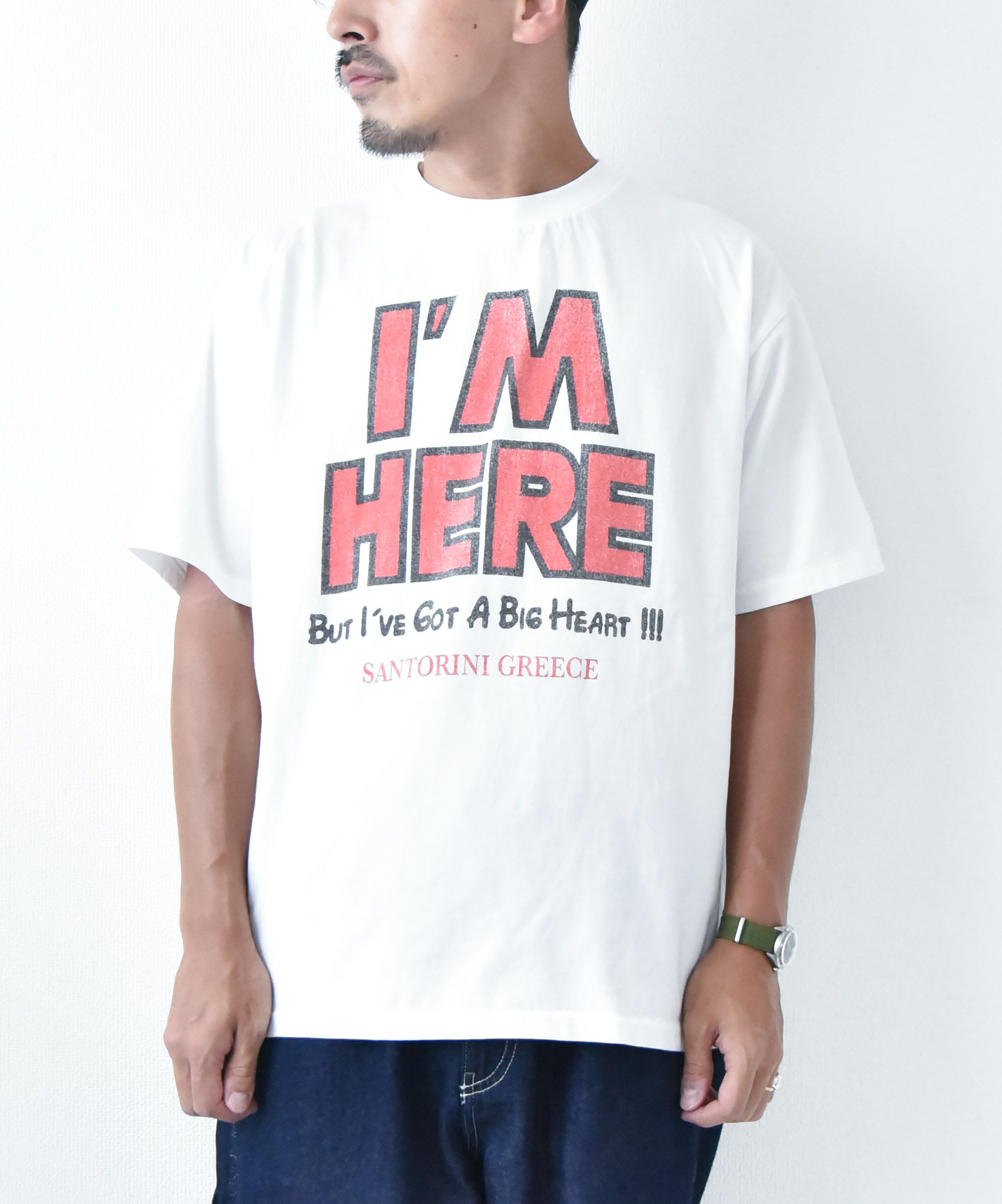 SCREEN STARS｜5.6oz Garment Wash Tee（I'M HERE） [[2522-SSBTBL-A]][D]