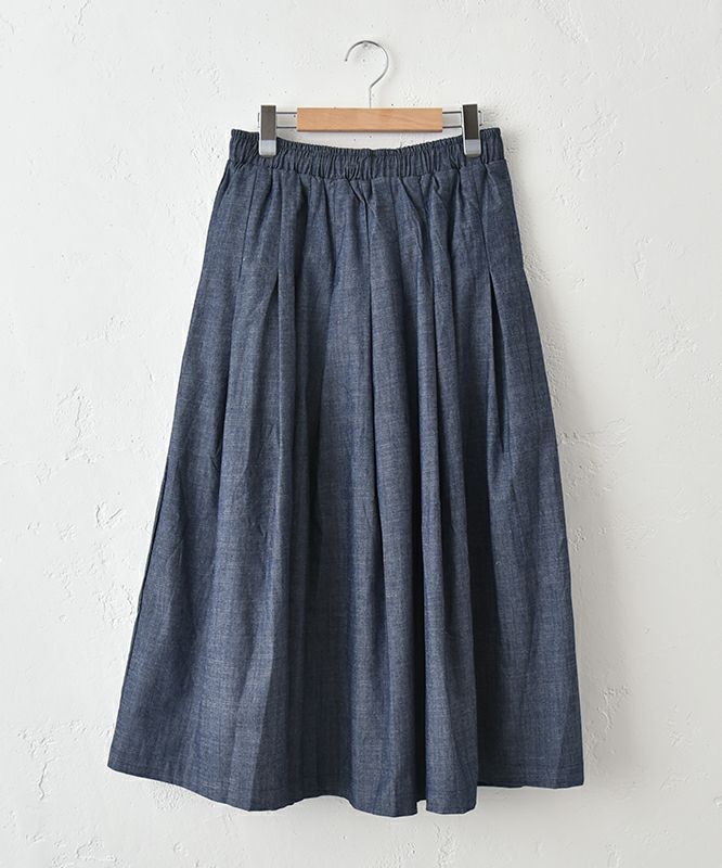  hagumu｜デニムタックスカート [[84062161]][C]
