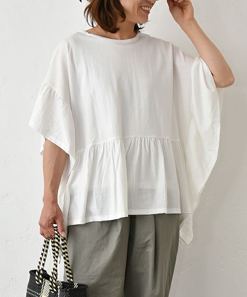 hagumu｜冷感カノコギャザー切替カットソー [[10034142]][C]