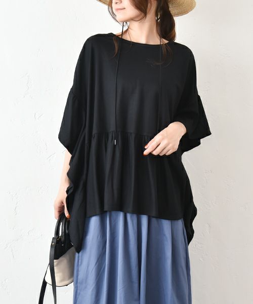 hagumu｜冷感カノコギャザー切替カットソー [[10034142]][C]