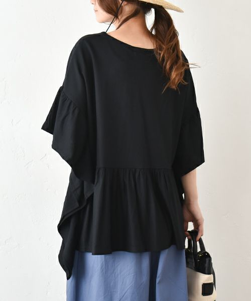 hagumu｜冷感カノコギャザー切替カットソー [[10034142]][C]