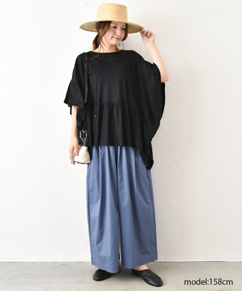 hagumu｜冷感カノコギャザー切替カットソー [[10034142]][C]