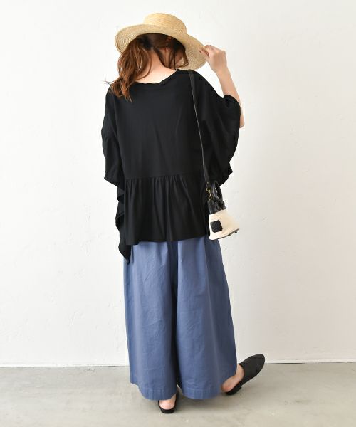 hagumu｜冷感カノコギャザー切替カットソー [[10034142]][C]