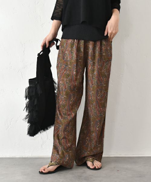 HUMS｜スラブプリントイージーパンツ [[WFA2555]][C]