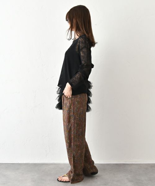 HUMS｜スラブプリントイージーパンツ [[WFA2555]][C]