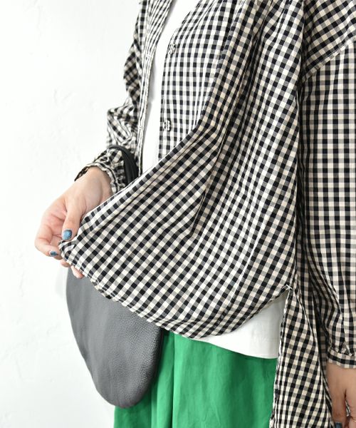 SETTEN｜製品先染めVネックギャザーブラウス [[SET-4014]][C]