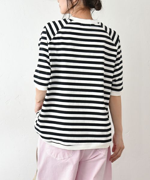 and quarter｜5分袖ボーダーカットソー [[MA-310184]][C]