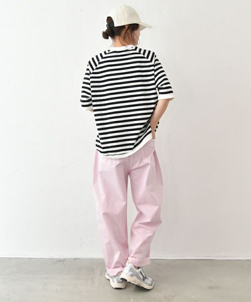 and quarter｜5分袖ボーダーカットソー [[MA-310184]][C]