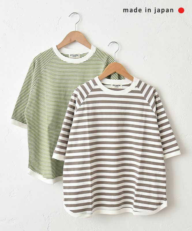  and quarter｜5分袖ボーダーカットソー [[MA-310184]][C]