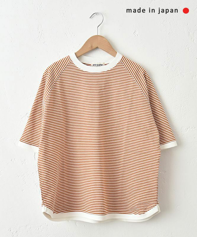  and quarter｜5分袖ボーダーカットソー [[MA-310184]][C]