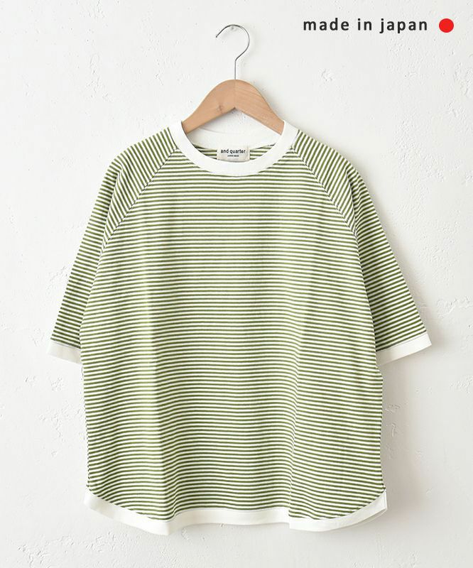  and quarter｜5分袖ボーダーカットソー [[MA-310184]][C]